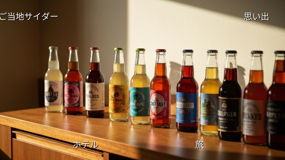 ホテルで楽しむご当地サイダー：旅の思い出を爽やかに